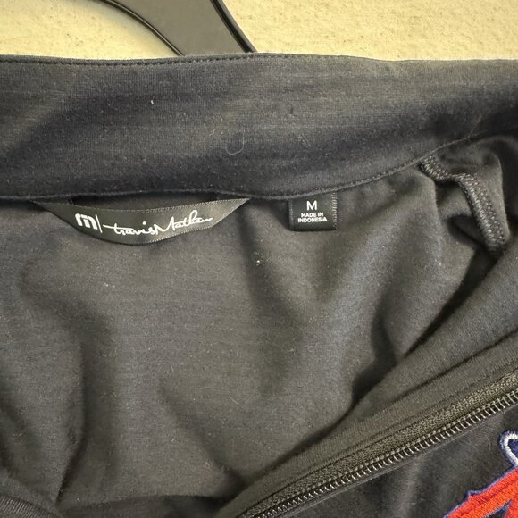 Travis Mathew Pullover Shirt Mens M Black Half Zip Los Angeles LA Angels - Picture 9 of 9